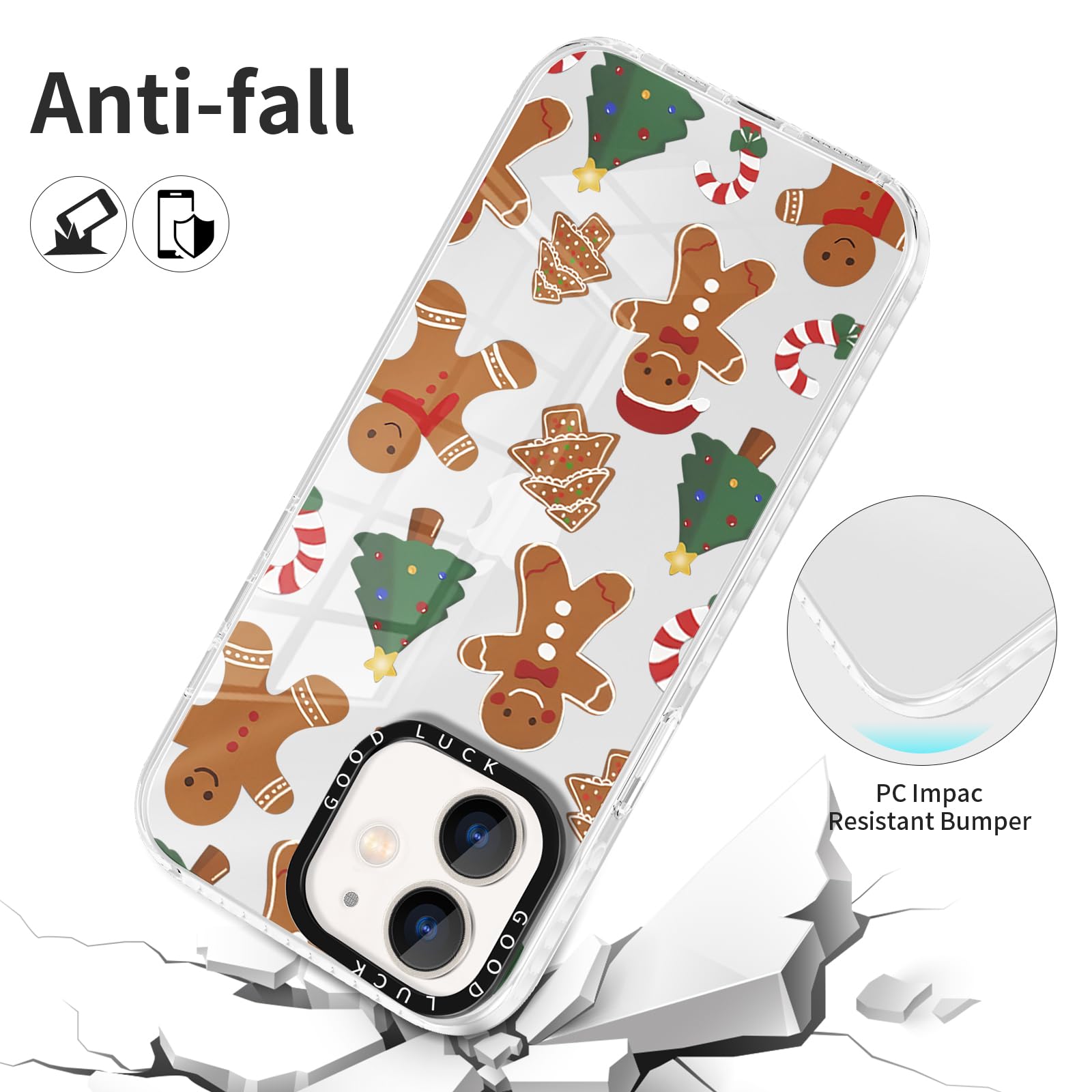Xylota Natale Cover per iPhone 14 Pro Max 6.7, Custodia 3D Cute Christmas Bambola Motive Disegno, Morbido Silicone Antiurto Protezione Fotocamera Phone Case per iPhone 14 Pro Max, Babbo Natale01