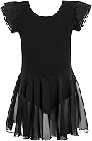 Vista 2 de HiDance Leotardos de ballet para niñas, vestido de baile de bailarina, leotardos de ballet con falda