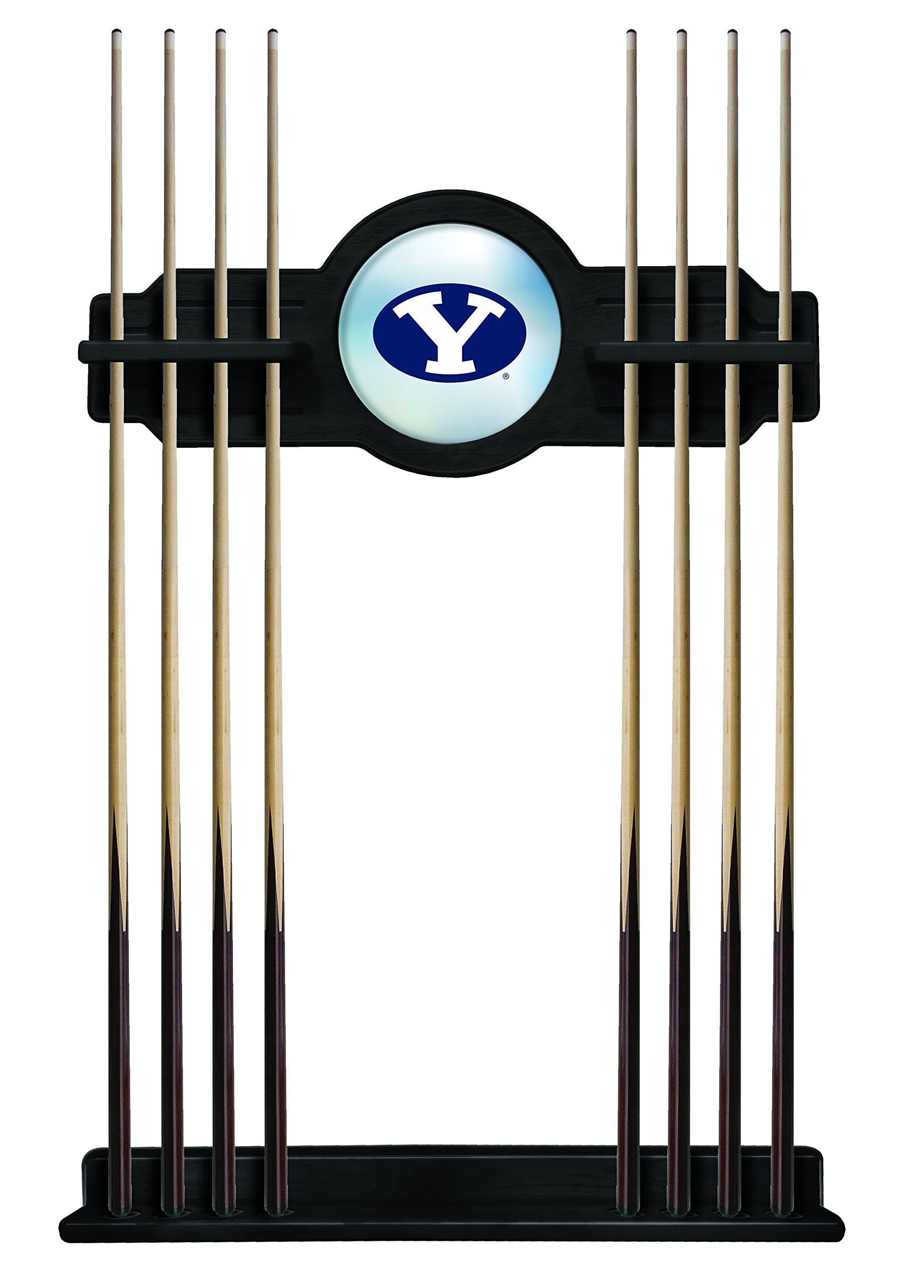 Brigham Young Cue Rack in Black Finish by Holland Bar Stool