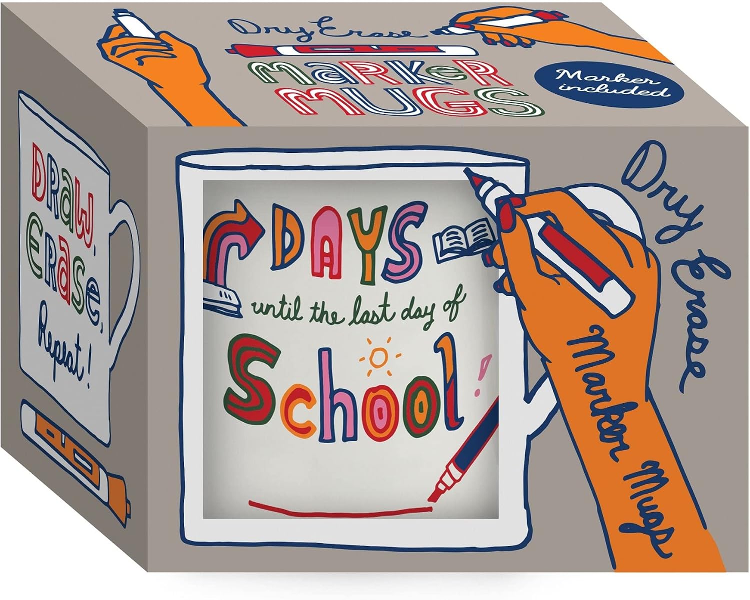 Enesco Our Name is Mud Until The Last Day of School Coffee Mug with Pen, 16 Ounce, Multicolor