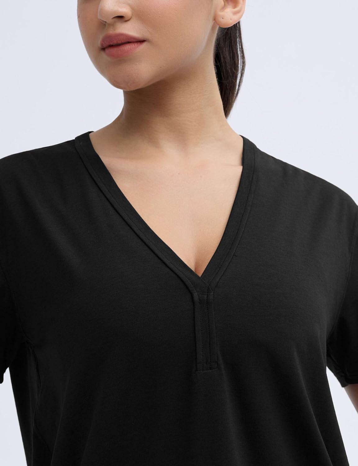 THE GYM PEOPLE Women's Loose Fit Workout T-Shirts V Neck Short Sleeve Running Yoga Lounge Tee Tops - Image 4