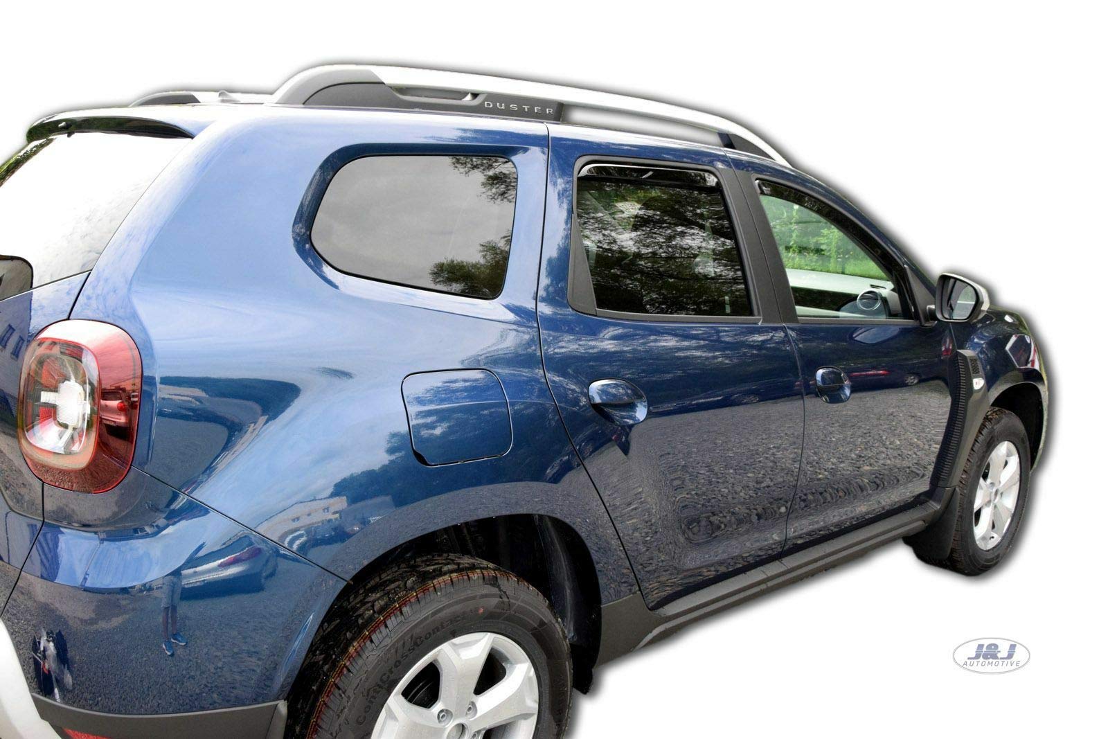 J&J AUTOMOTIVE Windabweiser passend für Dacia Duster 2 2017-2024 4tlg, Heko Regenabweiser Vorne Hinten Getönt Dunkel
