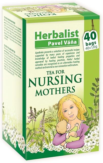 Herbal Nursing Tea for Breastfeeding Mothers stimulating Mother's Milk 40 Tea Bags by Apotheke Pavel Vana (Pack of 1)