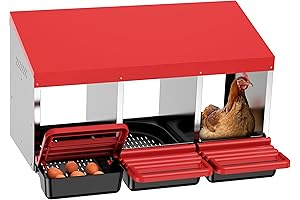 Sturdy 3-Hole Metal Chicken Nesting Boxes for Optimal Egg Laying
