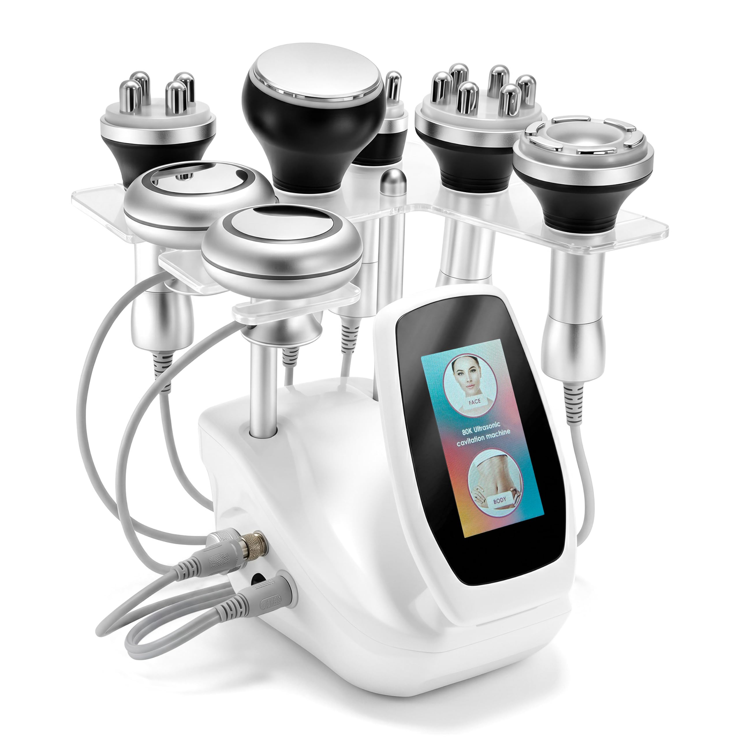 Elitzia 6-in-1 Körperformung, Kavitation, 80 K, Maschine, Fettverbrennung, Vakuum, Radiofrequenz, EMS, Hautstraffung, RF, reduziert Falten, RF, Ultraschall, Kavitationsmaschine, Salon, Spa