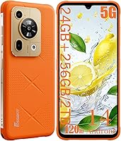 Vista 4 de FOSSIBOT F112 Pro 5G - Teléfono inteligente resistente, 24 GB+256 GB/2 TB Android 14 desbloqueado, teléfono celular con batería de 7150 mAh, Negro