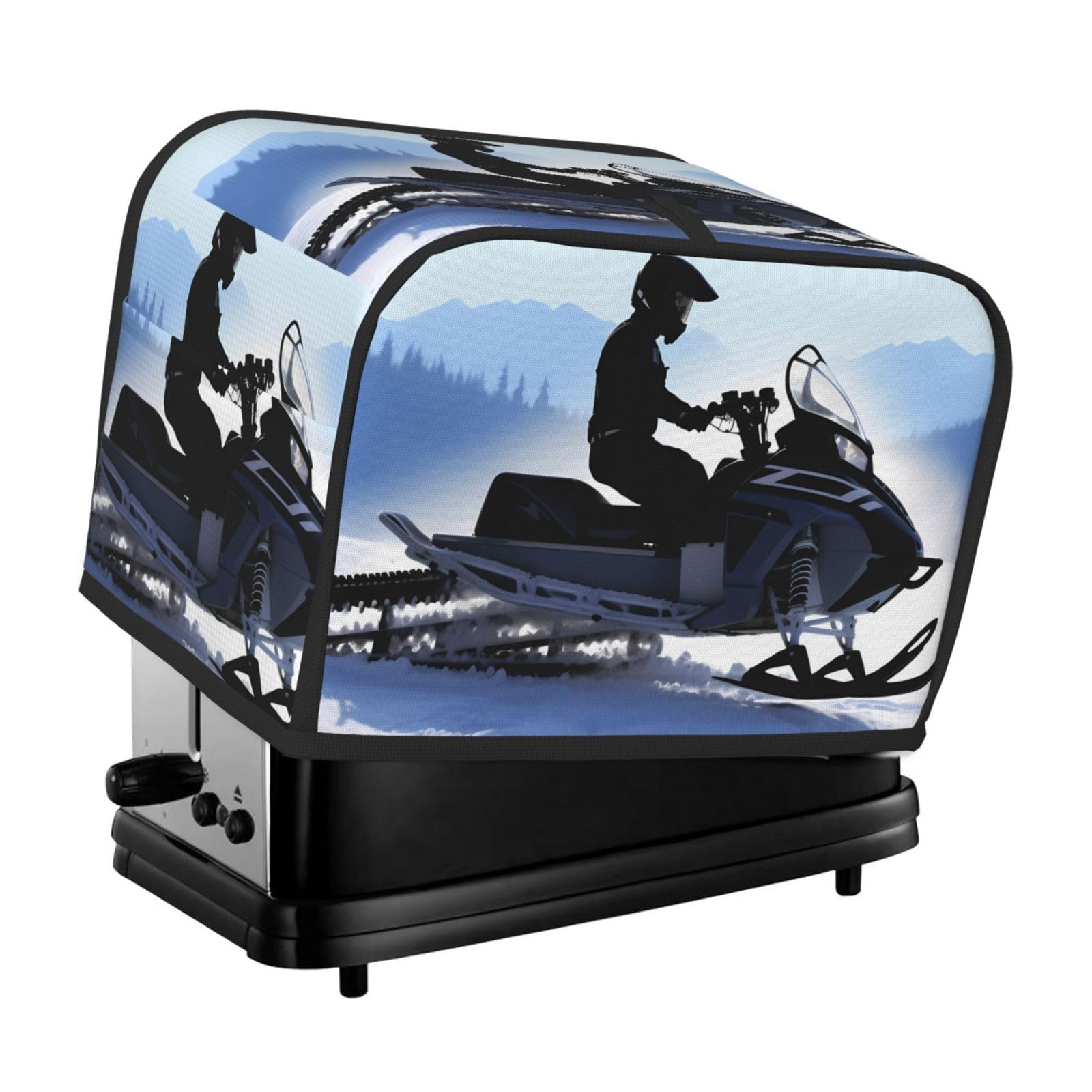 Toaster Covers 2 Slice Snowmobile Bread Machine Cover Quilted Toaster Dustproof Cover Washable Appliance Cover Bread Maker Protective For Kitchen Small Appliance