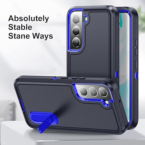 Miniatura 5 de BaHaHoues Funda para Samsung Galaxy S22 con soporte integrado, a prueba de golpes, polvo y caídas, grado militar, funda protectora para Galaxy S22