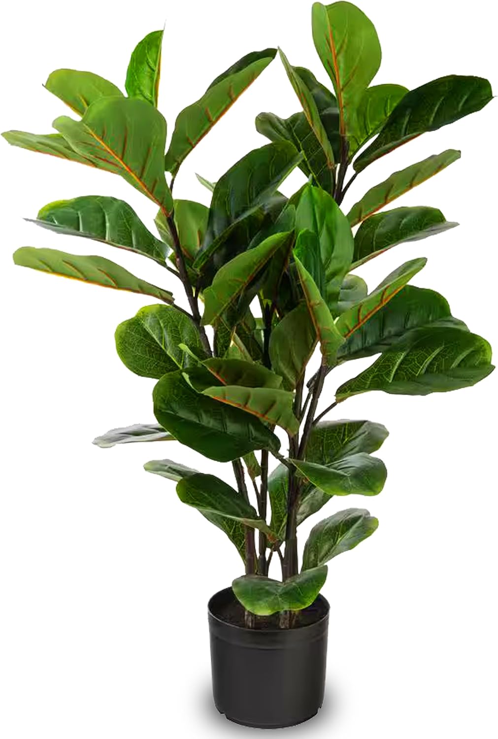 Naturae Decor Fiddle Leaf Plant - Lifelike Artificial Indoor House Plant - 27 in High