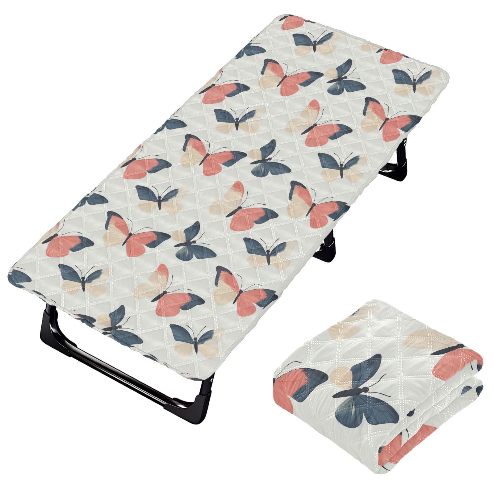 Simple Butterflies Toddler Portable Bed Sheet Soft & Comfortable Cot Sheet for Sleeper Travel Bed for Toddlers Sofa Bed 50' x 25' (Bed Not Included)