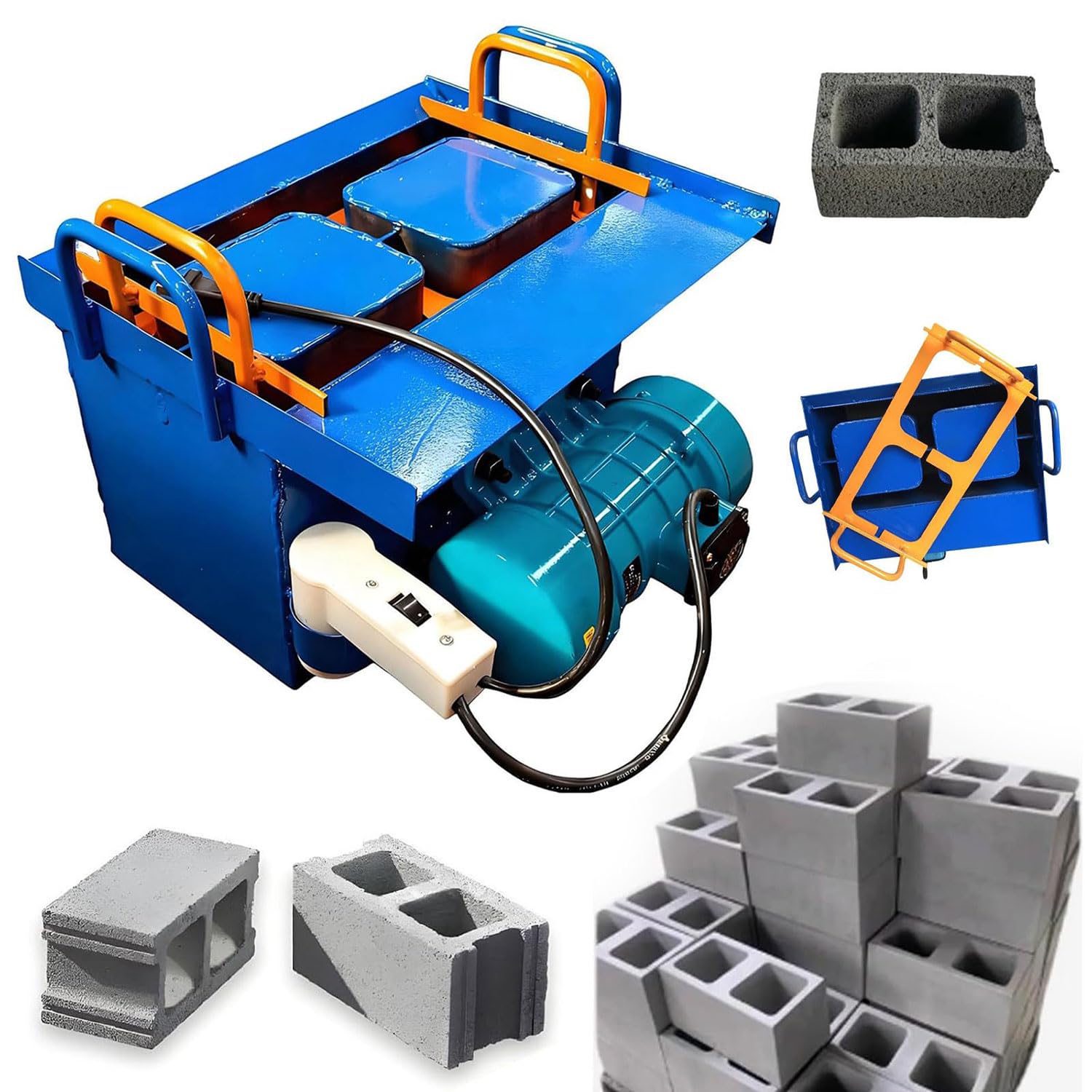 Machine briques creuses vibrante pour coffrage de blocs de ciment