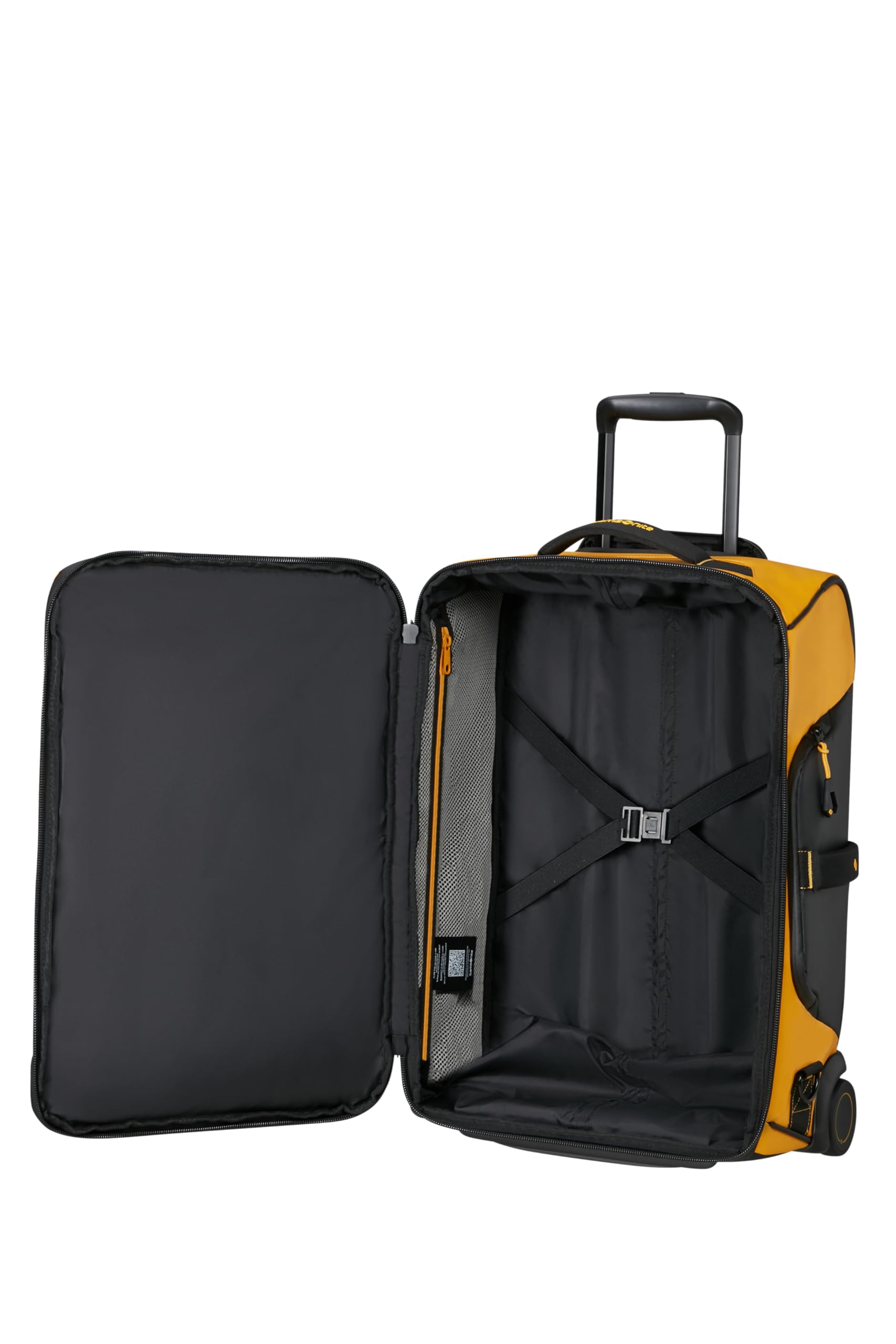 Samsonite Paradiver Light - Bolsa de Viaje con Ruedas y Función Mochila (55 cm), Small, Equipaje de Mano, Repelente al Agua, Ligero, 51L, Amarillo (Yellow)