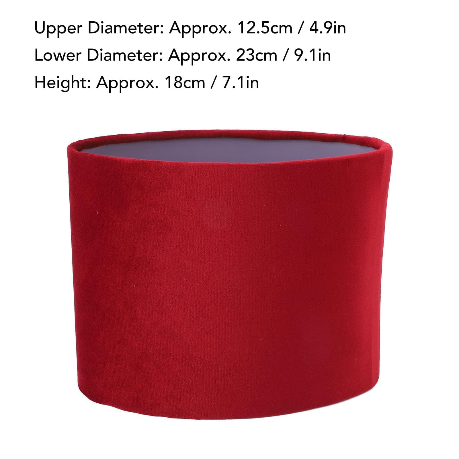 Paralumi ovali per lampade da tavolo, paralume in tessuto E27 E14 Copri lampada a clip Accessori paralume per lampada a sospensione da tavolo (Vino Rosso)