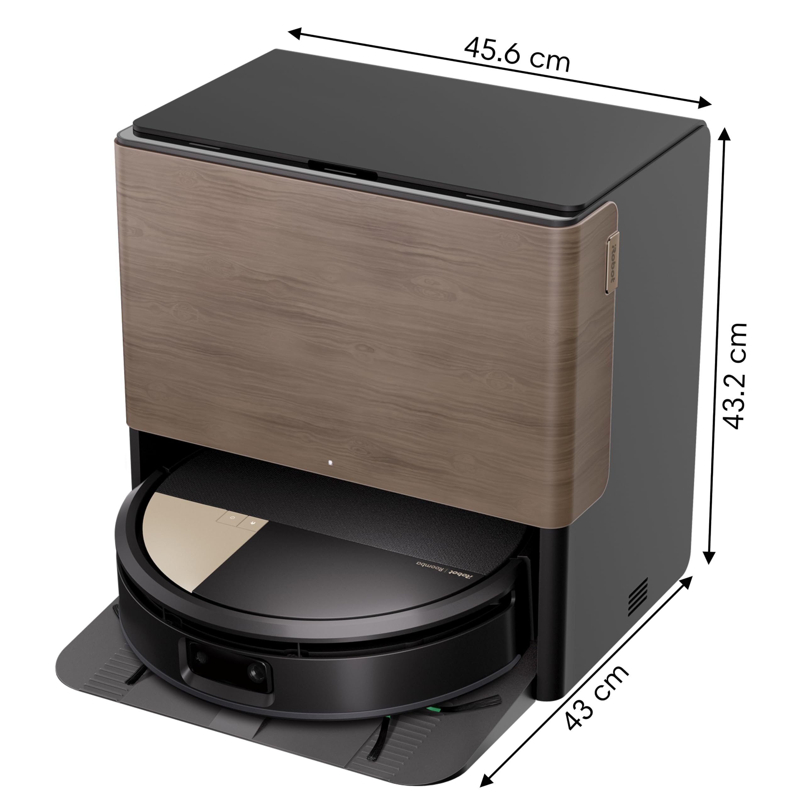 iRobot Roomba Max 705 Combo + Base AutoWash, Rouleau serpillière PowerSpin, Protection du Rouleau, Deux brosses, Vidage Automatique, Séchage du Rouleau à l’air Chaud, évite Les Objets, LiDAR, Noir