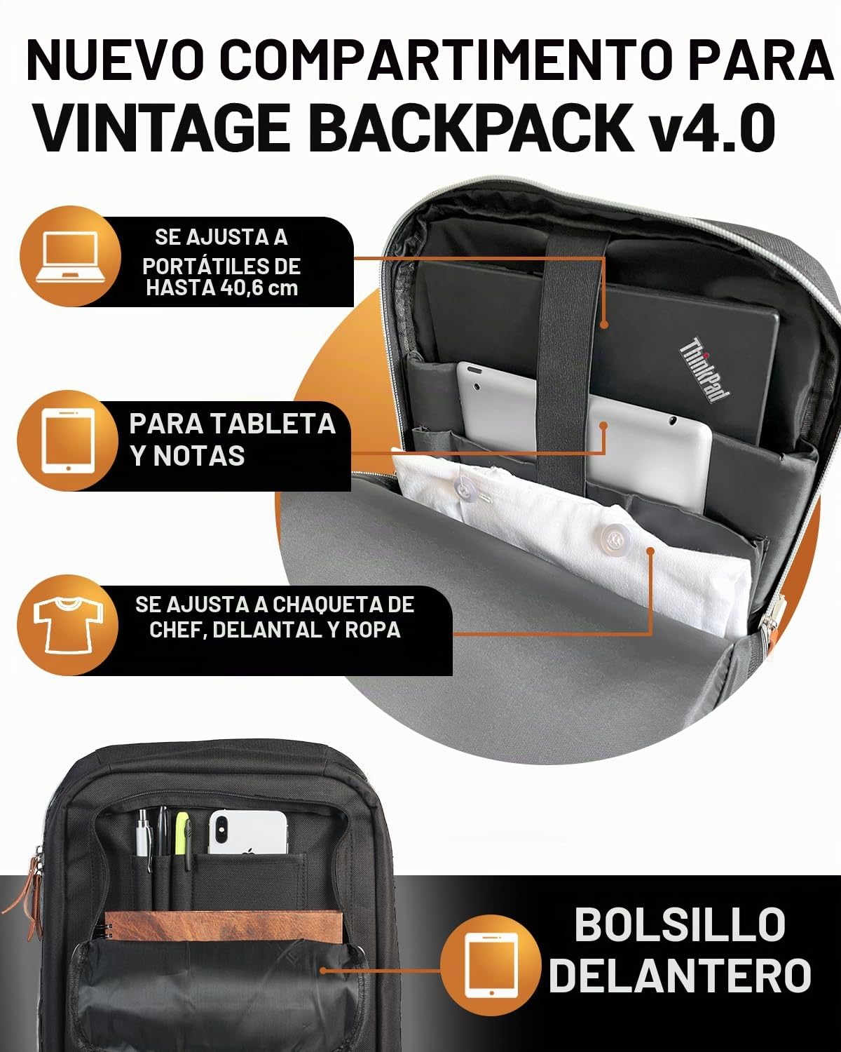 Mochila vintage para cuchillos de chef, funda de transporte profesional para chefs y estudiantes culinarios, más de 30 bolsillos, capacidad para cuchillos de 25 cm, material 600D resistente al agua