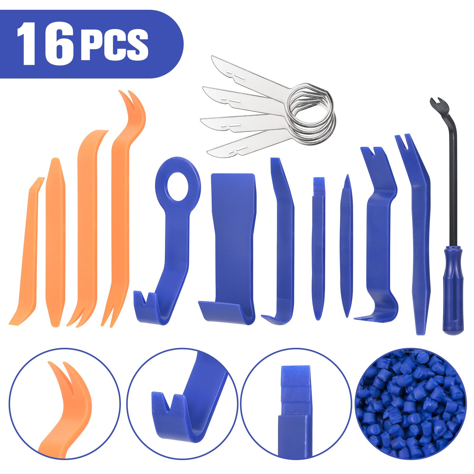 Kit Smontaggio Auto 16 Pezzi | Attrezzi Per Rimuovere Pannelli Interni Senza Graffiare - Foto 9