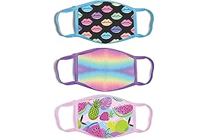 Kid's Fashionable Fabric Protective Face Masks for Ages 3-7 (3-Pack)