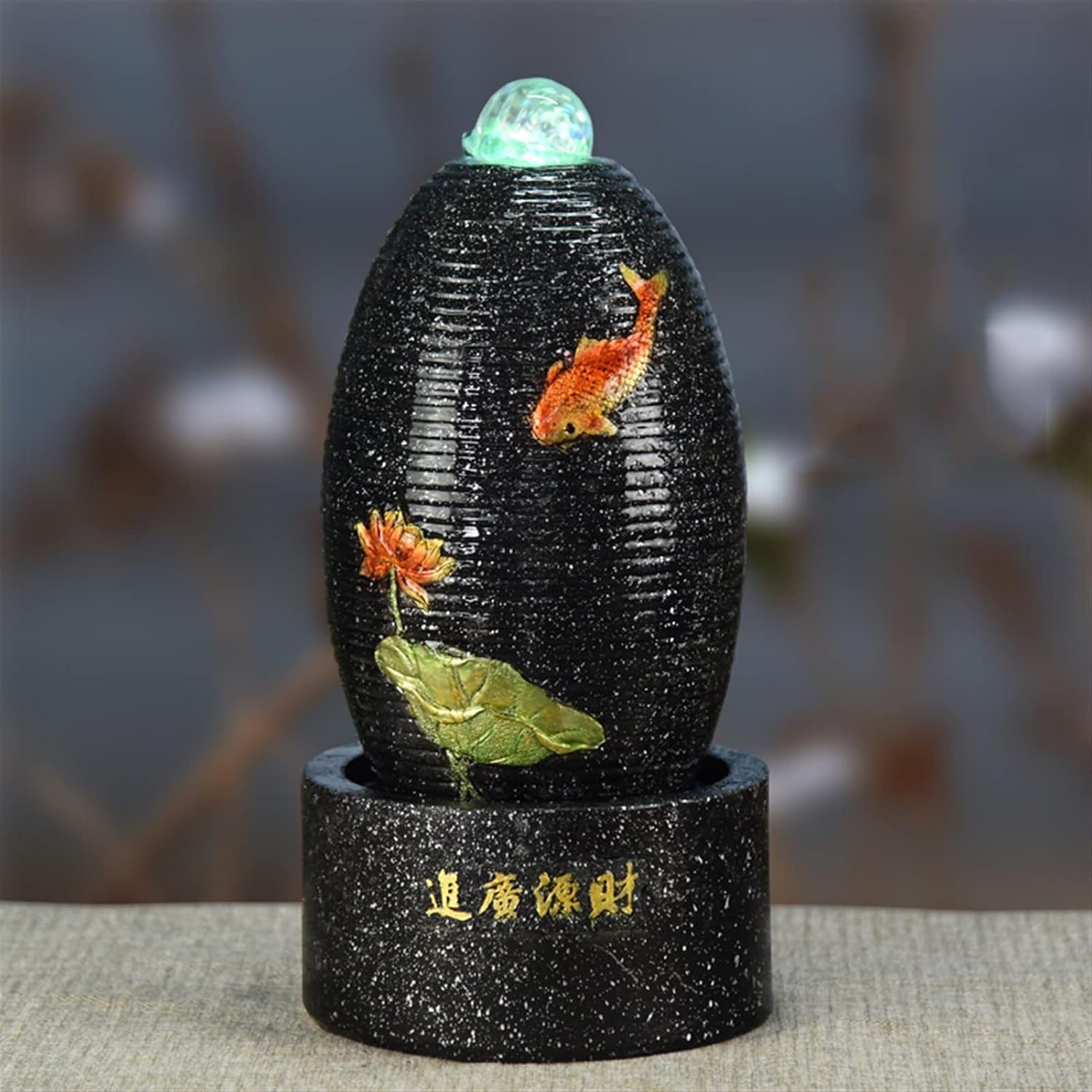 Tabletop Fountain 16.1-Inch Tabletop Indoor Water Fountain - Tabletop Fountains Feng Shui Zen Waterfall Fountain - for Home Bedroom Office Decor Desktop Fountains