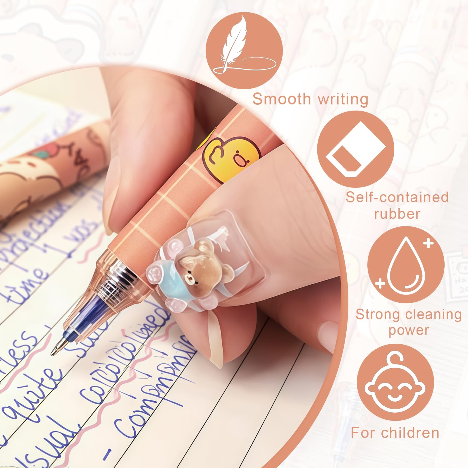 Penne cancellabili carine da 0,5 mm – per bambini