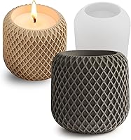 Wehous Geometric Resin Candle Jar Silicone Mold - Unique DIY Storage Container, Jewelry Holder, Planter for Crafts & Home Decor