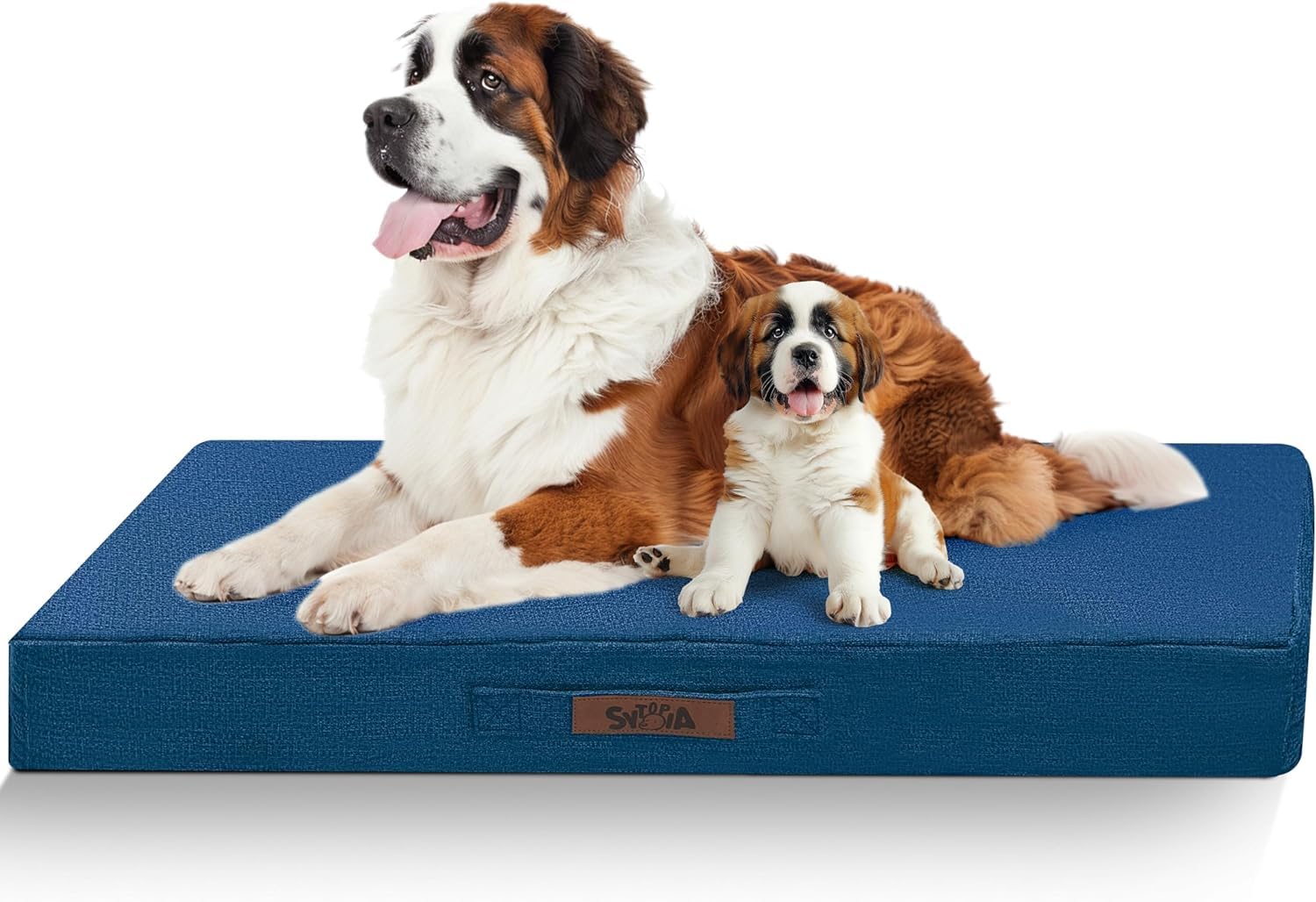 Sytopia XXL Orthopädisches Hundebett Aus Memory-Schaum, 127x86x25 Cm, Für Große Hunde über 45 Kg
