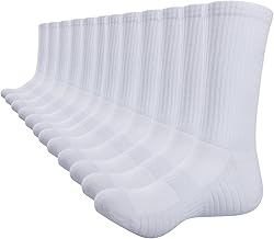 TANSTC Invernali Termiche Calze Uomo Donna, Antiscivolo Lunghe Calze 43-46 35-38 39-42 47-50, Unisex Adulto Cotone Traspirante Calze, Lavoro Equitazione Sport Corsa Basket Tennis Sci Calcio, 6 Paia