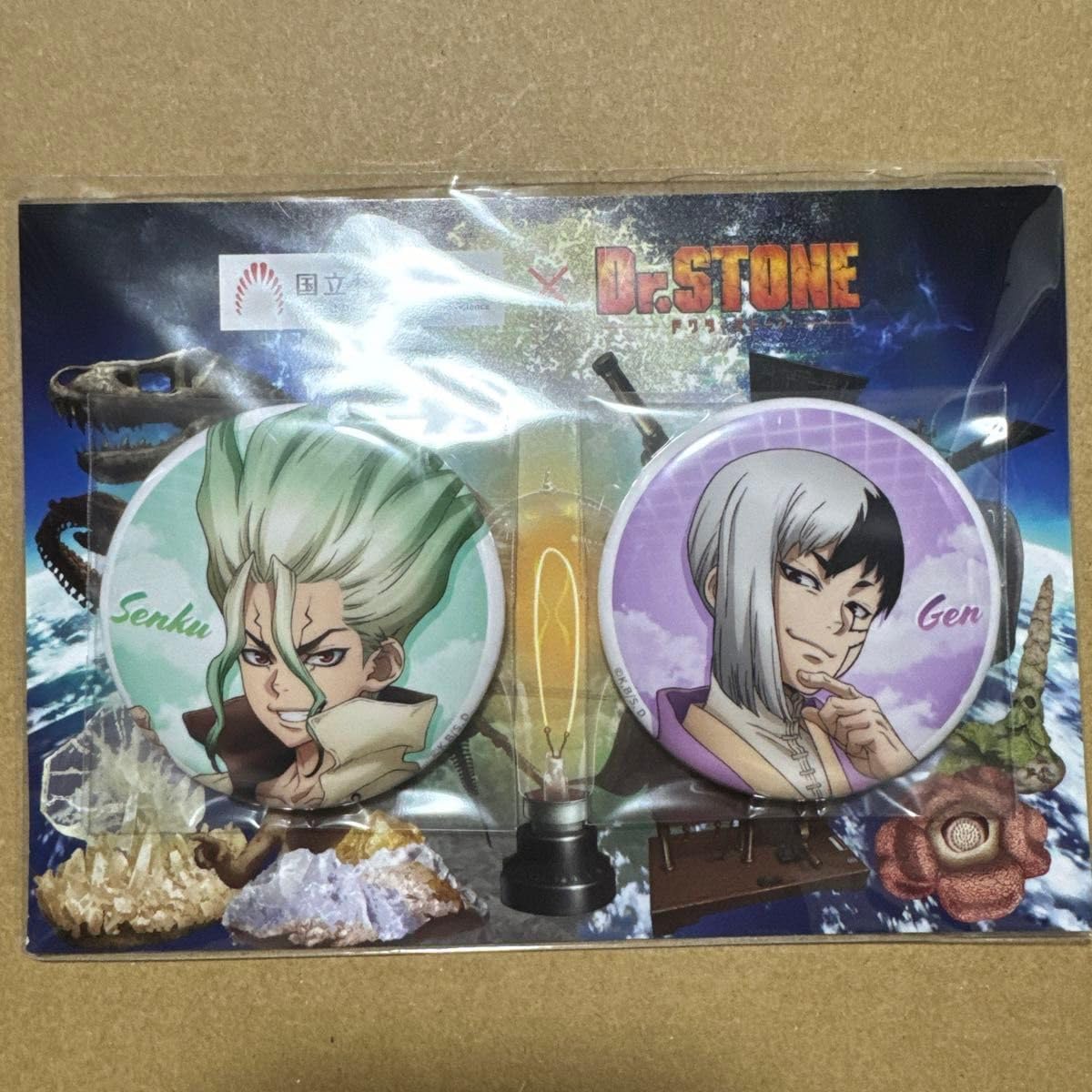 Dr.STONE ドクターストーン ドクスト 国立科学博物館 コラボ 缶バッジ石神千空 あさぎりゲン