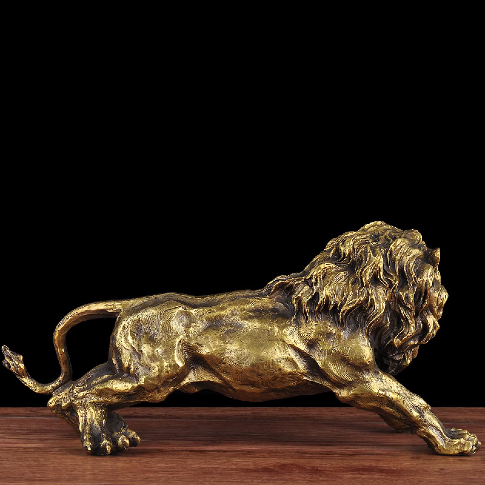 Amazon.co.jp: 置物・オブジェすべての銅のライオンの飾りデスクトップ