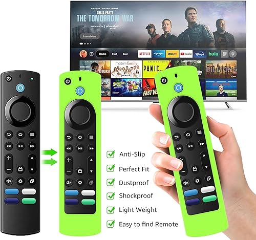 Miniatura 3 de Paquete de 3 fundas de repuesto compatibles con control remoto Toshiba e Insignia Fire TV, funda de silicona para CTRC1US21 NS-RCFNA-21 que brilla