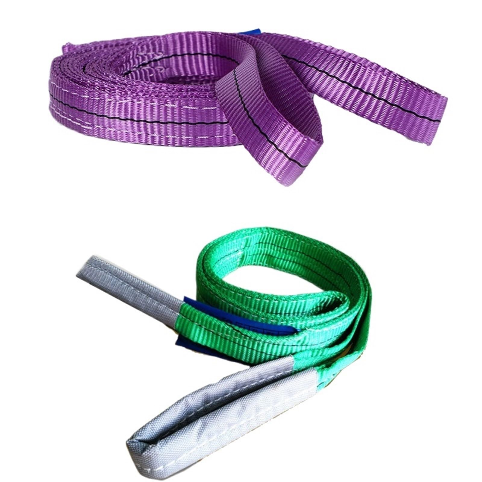 Imbracatura for paranco in tessuto poliestere con cintura piatta for sollevamento WLL 1T Viola 2T Strumento for carico gru verde