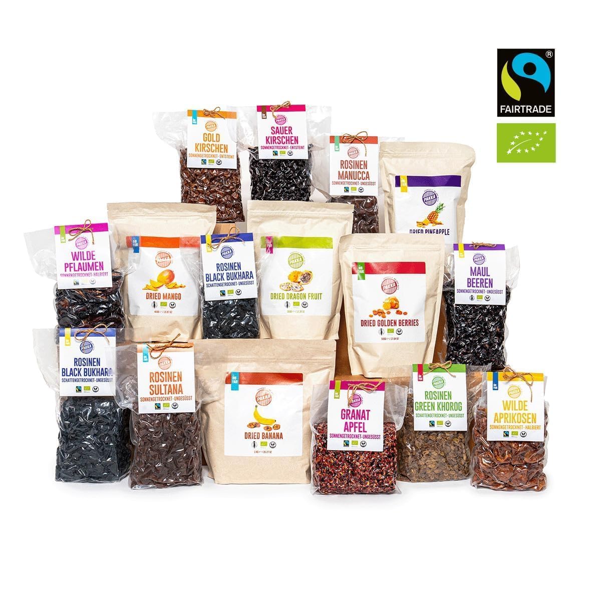 PAKKA Mandorle di Albicocca Premium Bio Fairtrade Tostate e Salate 700 g – Deamarizzate, Vegan, Origine Uzbekistan, Confezionate dal Produttore
