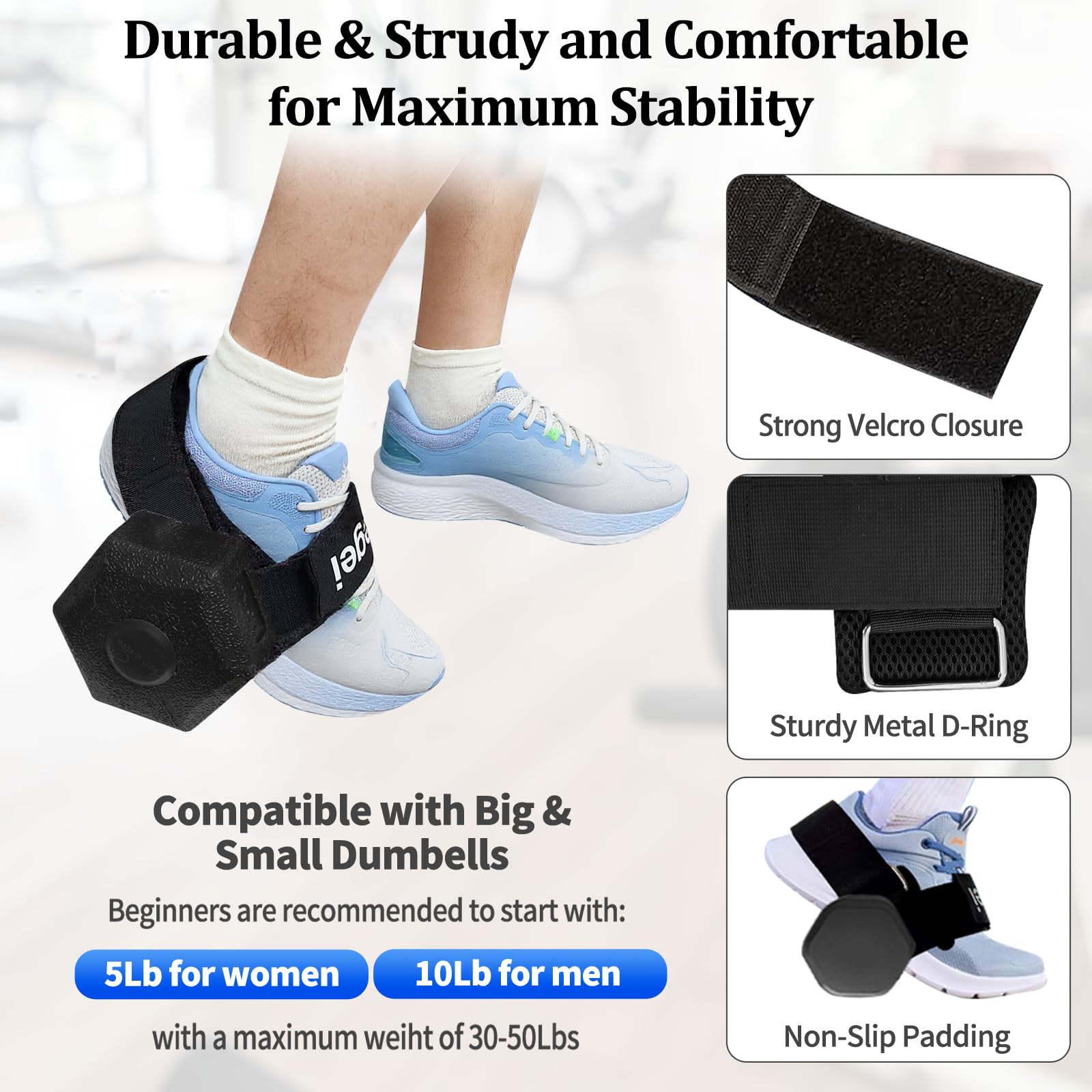 Accesorio de pie con mancuernas, entrenador Tibialis, pesas ajustables para el tobillo, correas de tobillo para levantamiento de pesas, entrenamientos de piernas en casa para flexores de