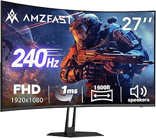Amzfast 27 inch FHD 240Hz Curved Gaming Monitor
