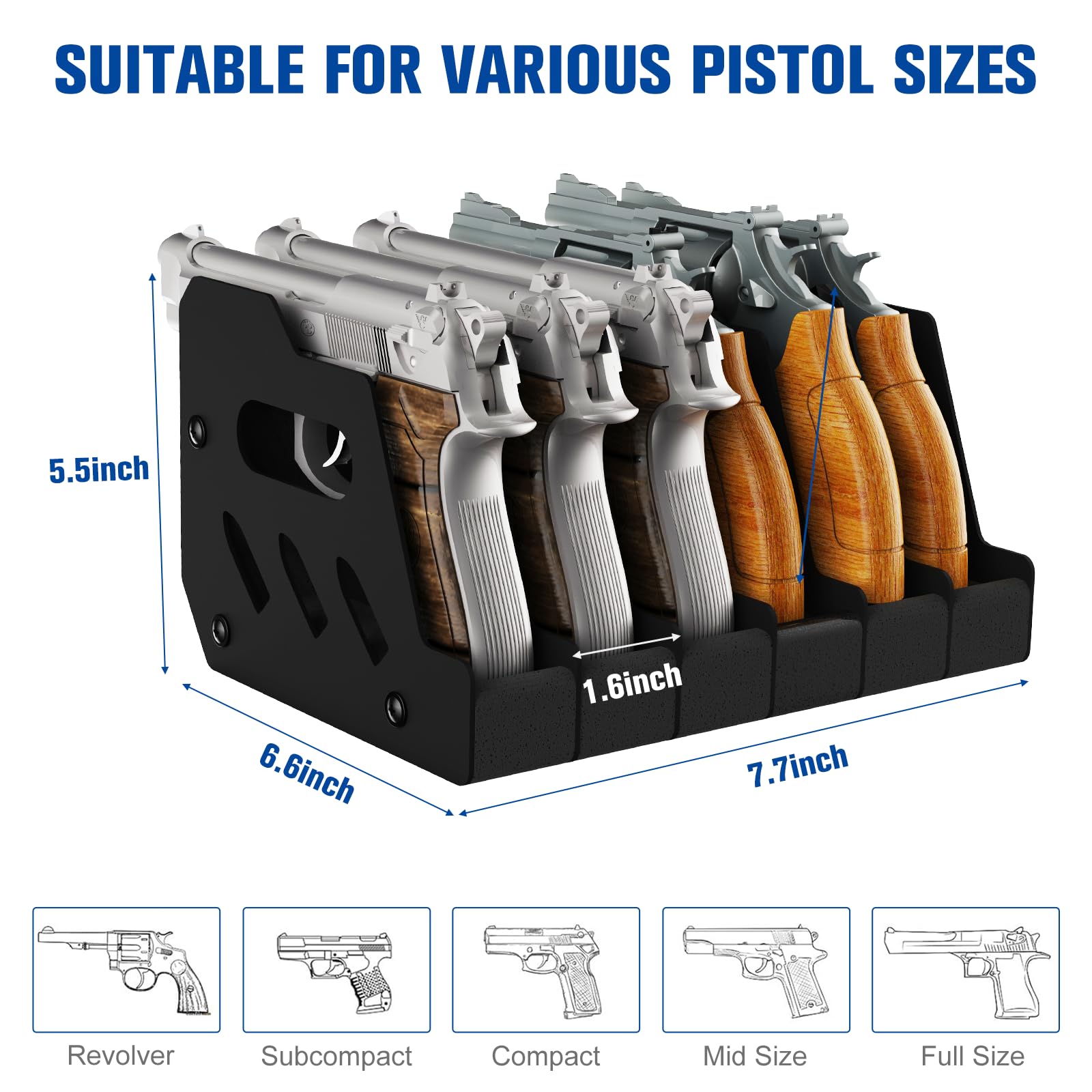 Snapklik.com : HARDROCK Pistol Rack For Gun Safe, Indoor Gun Racks ...
