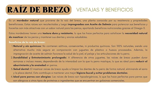 BIMORDISCOS Raíz de Brezo para Perro