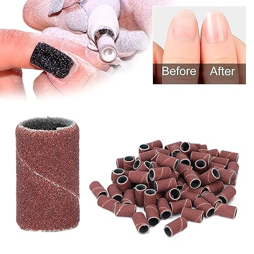 Miniatura 3 de 100 bandas de lijado de manicura, bandas de taladro de uñas, bandas de lijado de uñas, bandas circulares de lijado de uñas, lima de pulido de