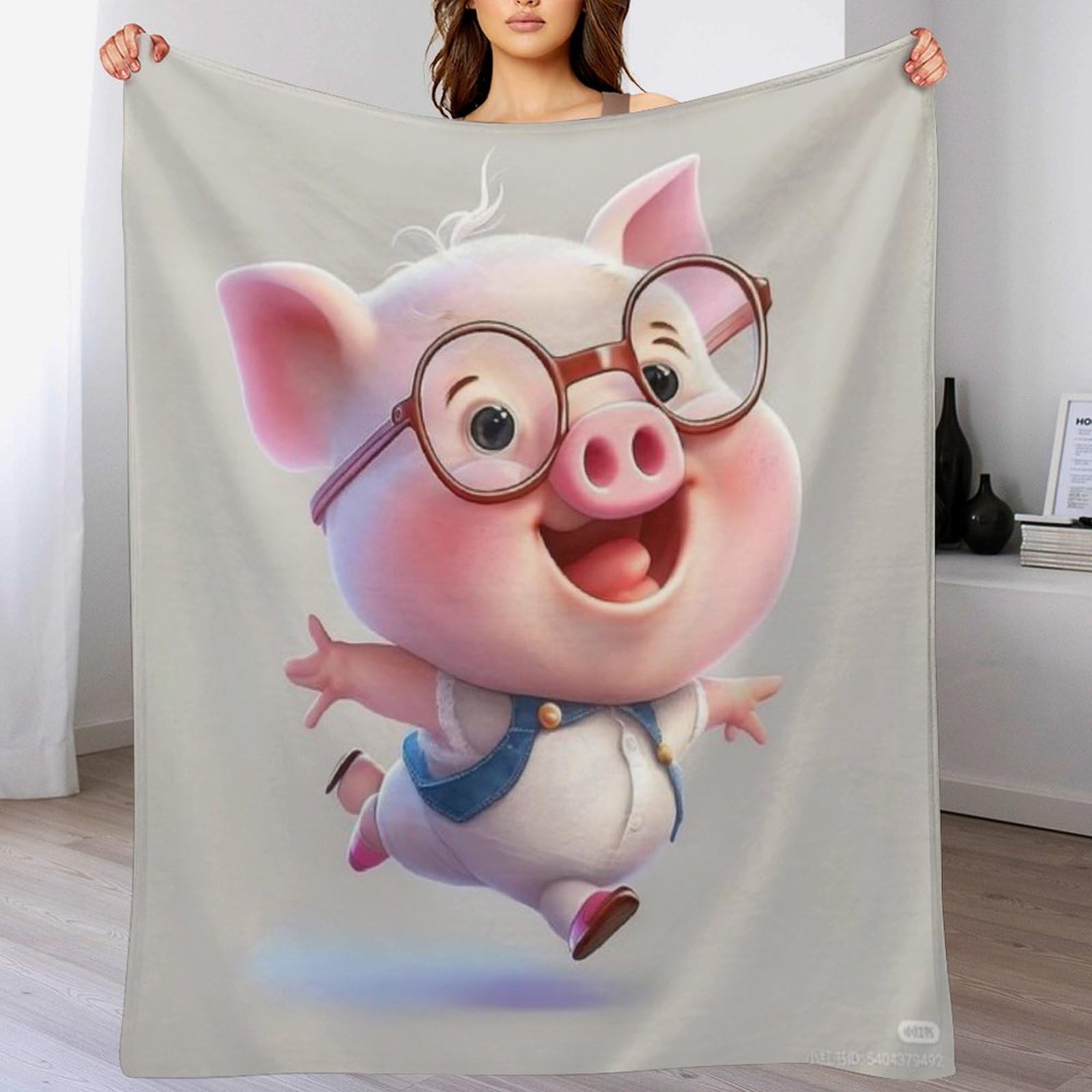 Couverture chaude flannel cochon mignon pour des soirées cocooning réussies sur le lit
