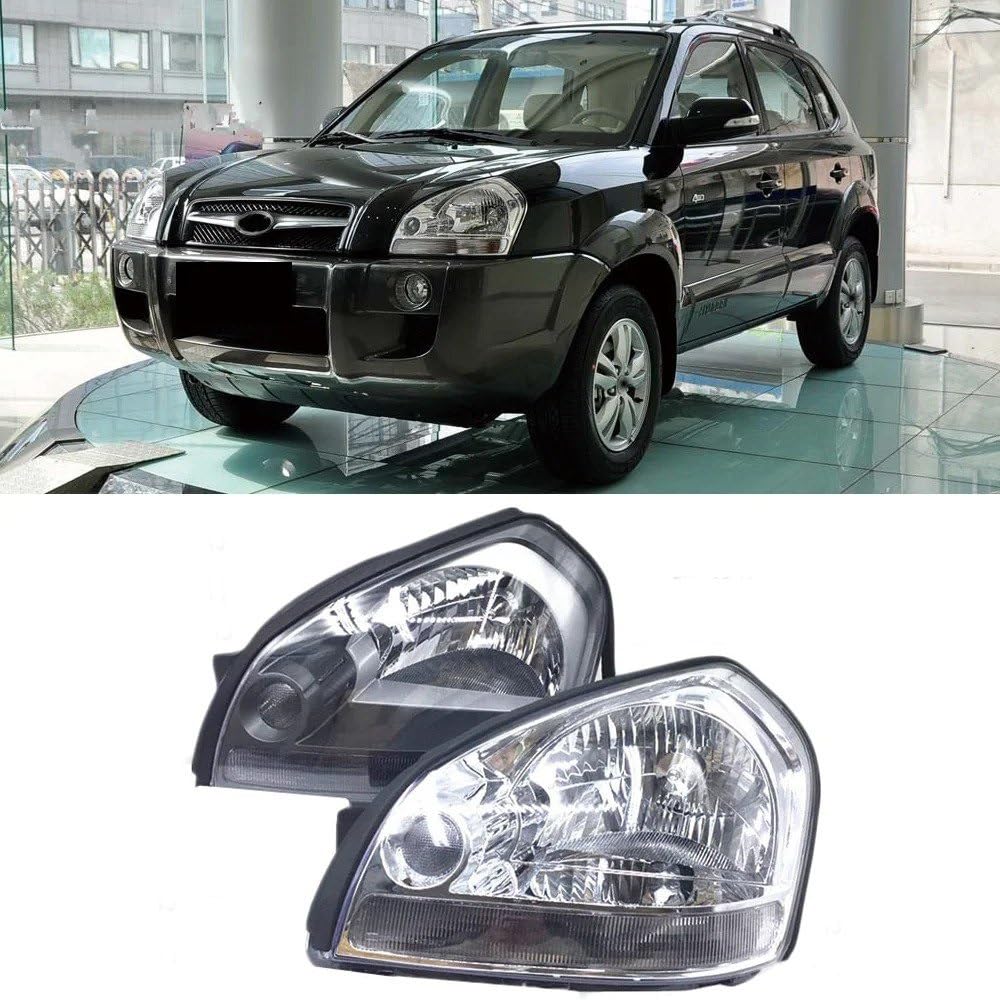 Faro Auto 1 Coppia Per Hyundai Per Tucson 2005 2006 2007 2008 2009 2010 Gruppo Ottico Anteriore Paraurti Anteriore Faro Anteriore Faro Principale Fari(1Pair white)
