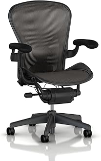 Classic Aeron Chair - Fully Adjustable, C size, Adjustable PostureFit, Carpet Casters
