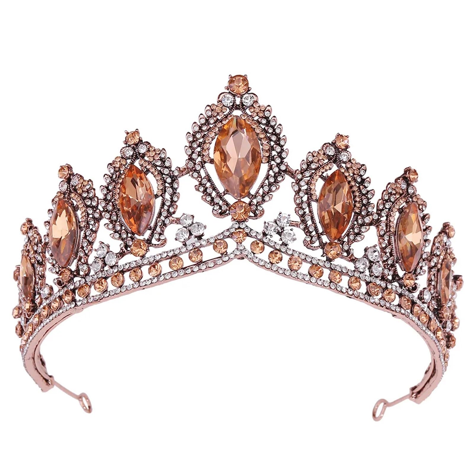 Queen Crystal Tiara Crown For Women Party Vintage Bridal Princess Rhinestone Hair Dress Accessories para Bodas