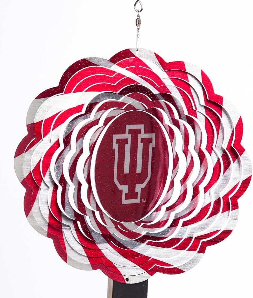 NCAA Indiana Hoosiers 10'' Geo Wind Spinner Sports Fan