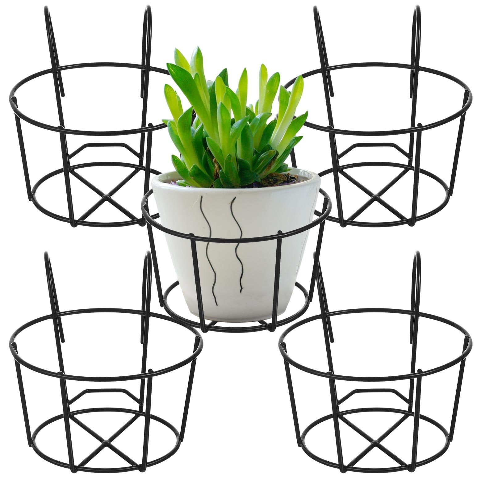 Supports pour pots de fleurs anti chute pour suspendre des plantes sur clôture