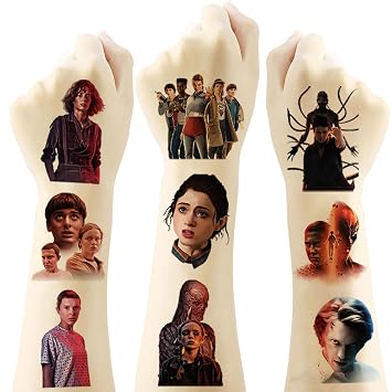 40Pcs Stranger Things 5 Movie Temporary Tattoos for kids,Goodie Bag Stuffers Party Supplies Birthday Decoration Gifts for Girl Boys Home Activity Class Prizes Carnival Christmas Rewards