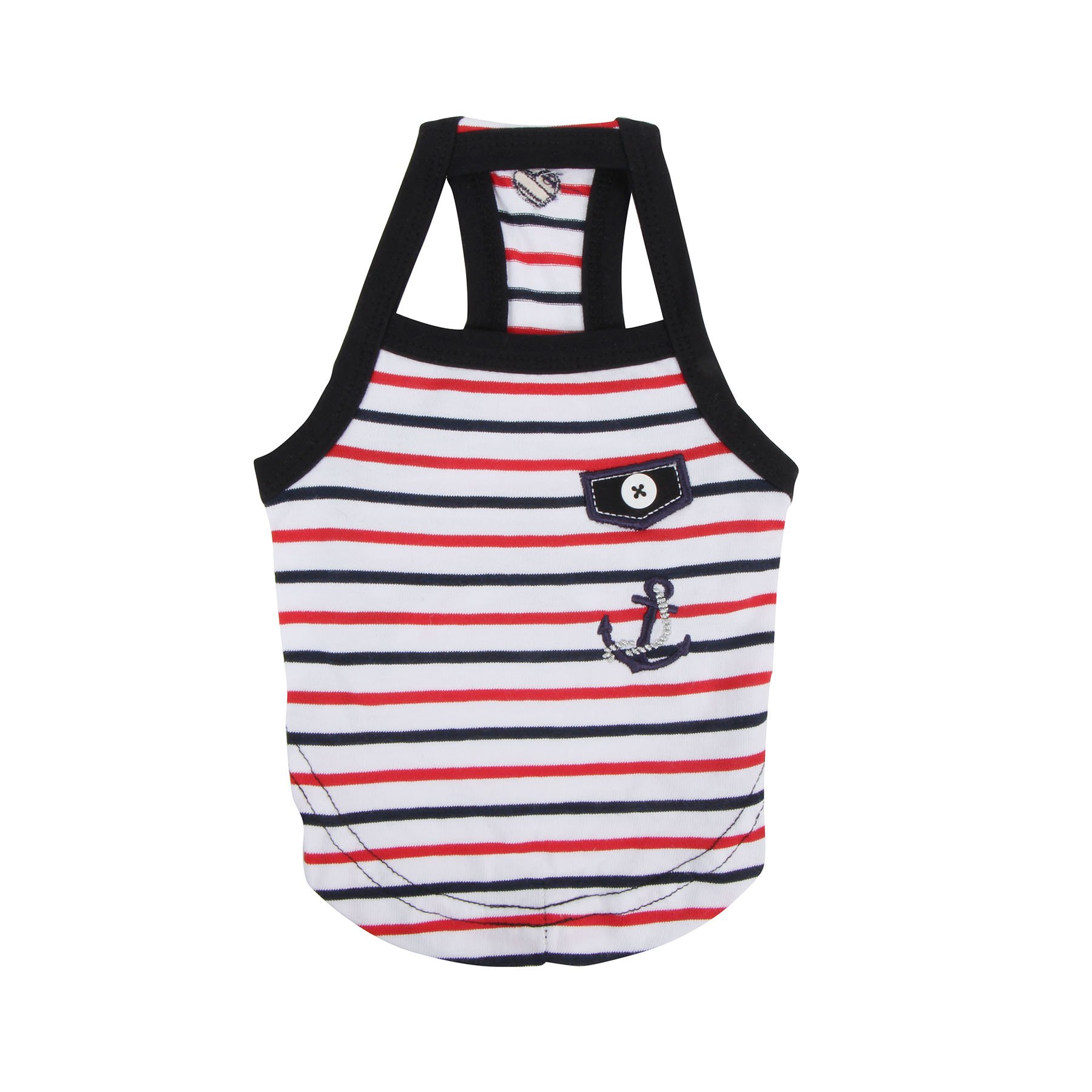 Débardeur Middy grande taille bleu marine vêtement chien