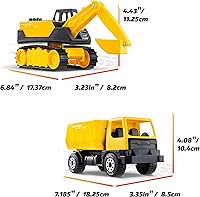 Vista 6 de Tonka - Steel Classics Serie Giga - Camión volquete y excavadora, paquete de 2