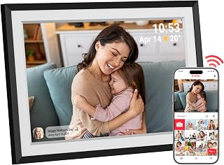 Frameo Digital Picture Frame – 10.1 Inch Smart Wi-Fi Photo Frame with Easy App Connection, Gift for Women, Mom, Grandma, Wife, Girlfriend, Wedding Share Memories Instantly via Free App