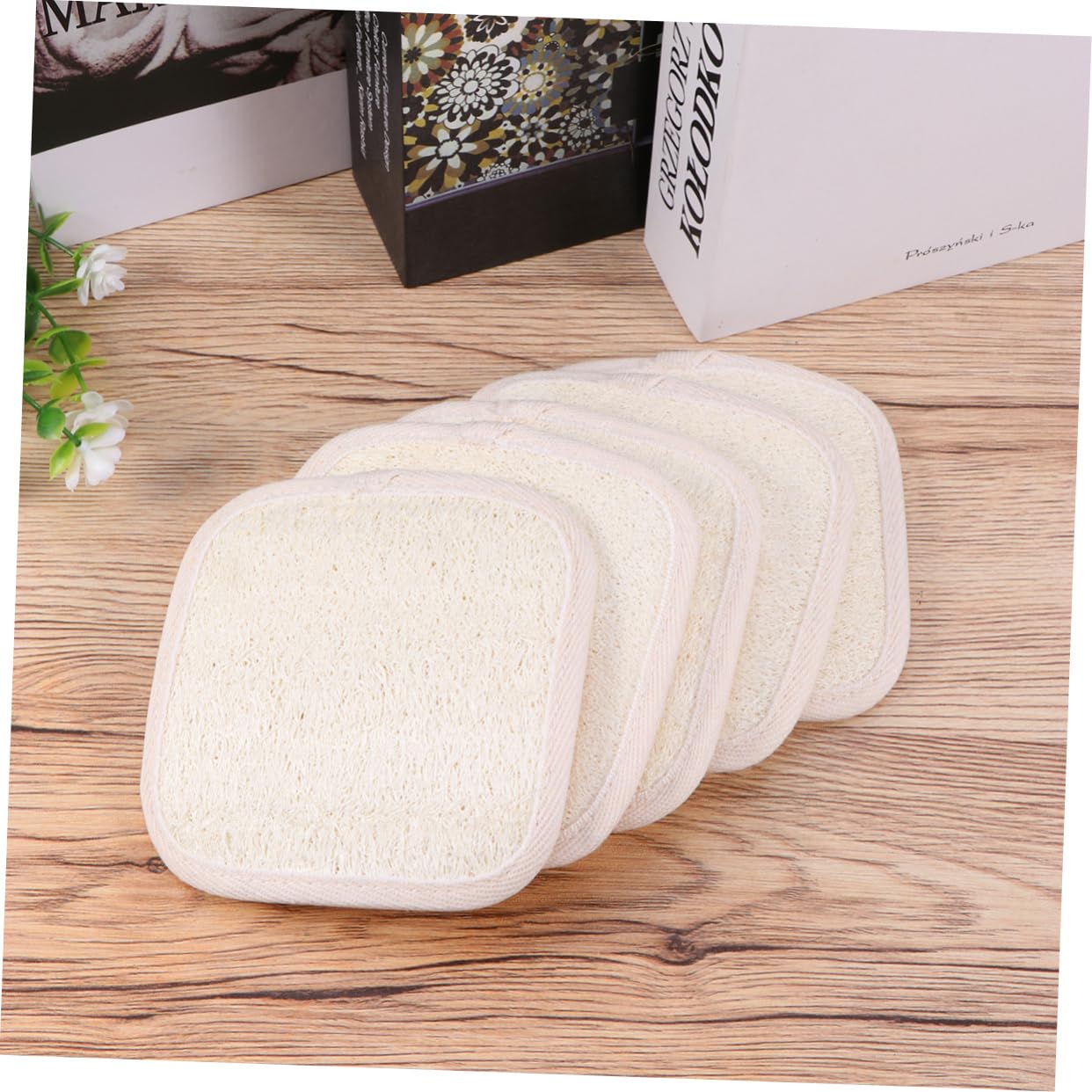 SHERCHPRY 6Pcs Natural Loofah Exfoliating Shower Towels Soft Bath Scrub Towel for Gentle Cleansing and Skin for Home and Dorm Use