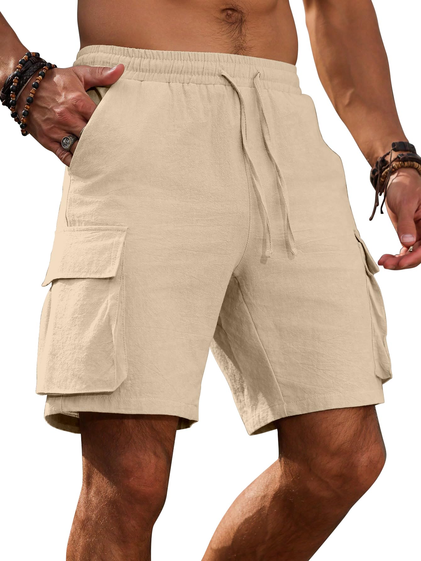 Men's Cotton Cargo Shorts for Men | Casual Comfort Bermuda Pant Shorts | Breathable Chino Half Pant for Summer Wear | Shorts Perfect for Workout, Beach Otufits (Short 272)-image-34