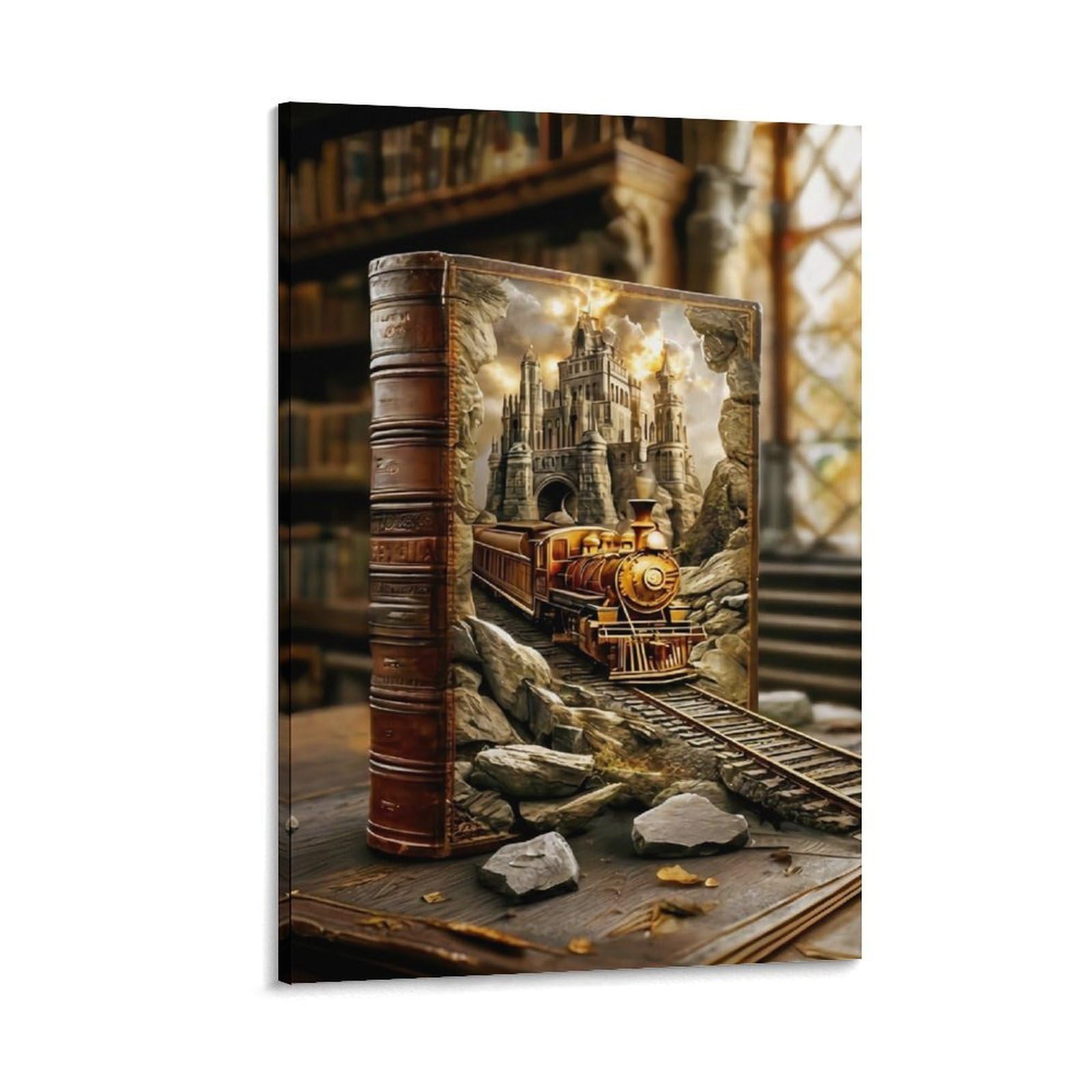 DHBANEIOK Fantasy Book Cover Wall Decor Poster Canvas Prints Picture Modern Canvas Wall Art Picture Wall Hanging for Bathroom Wall Decor 20x30inch(50x75cm)