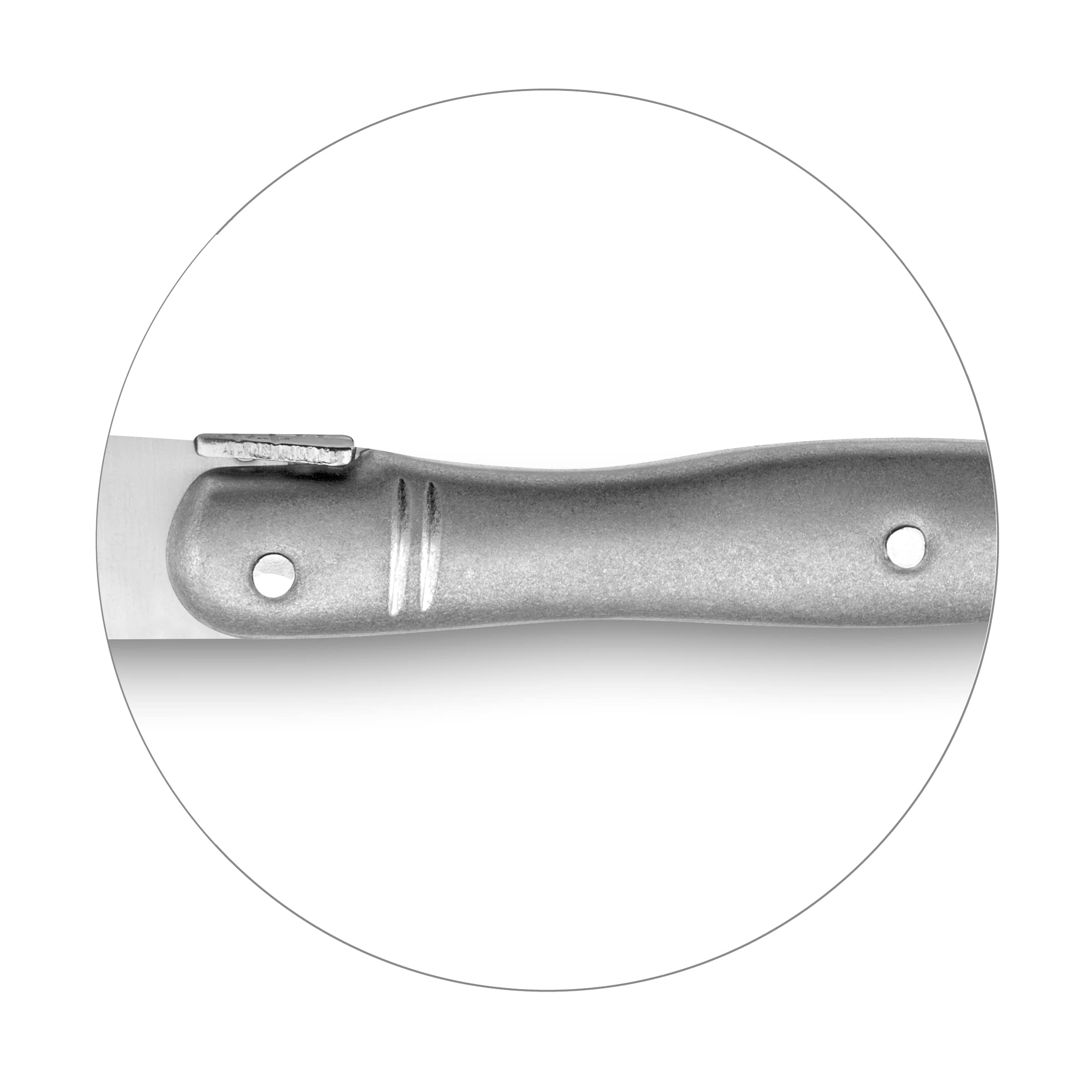 Lou Laguiole - Set di 6 coltelli da bistecca - Tradition - Acciaio 13 C - Finitura Vintage - Vintage Grey
